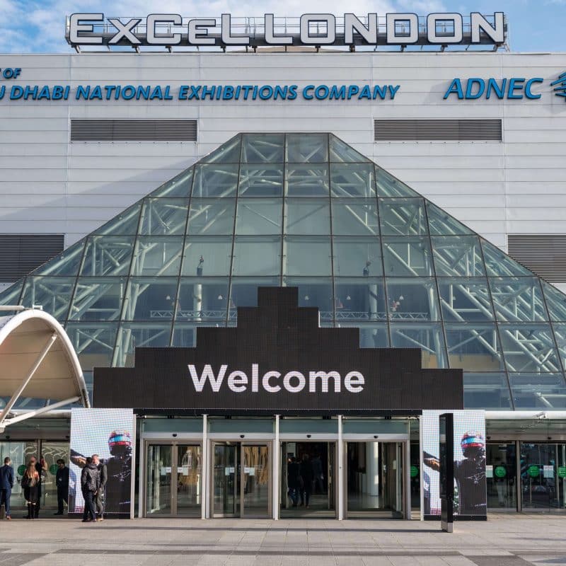 Front of ExCel London building