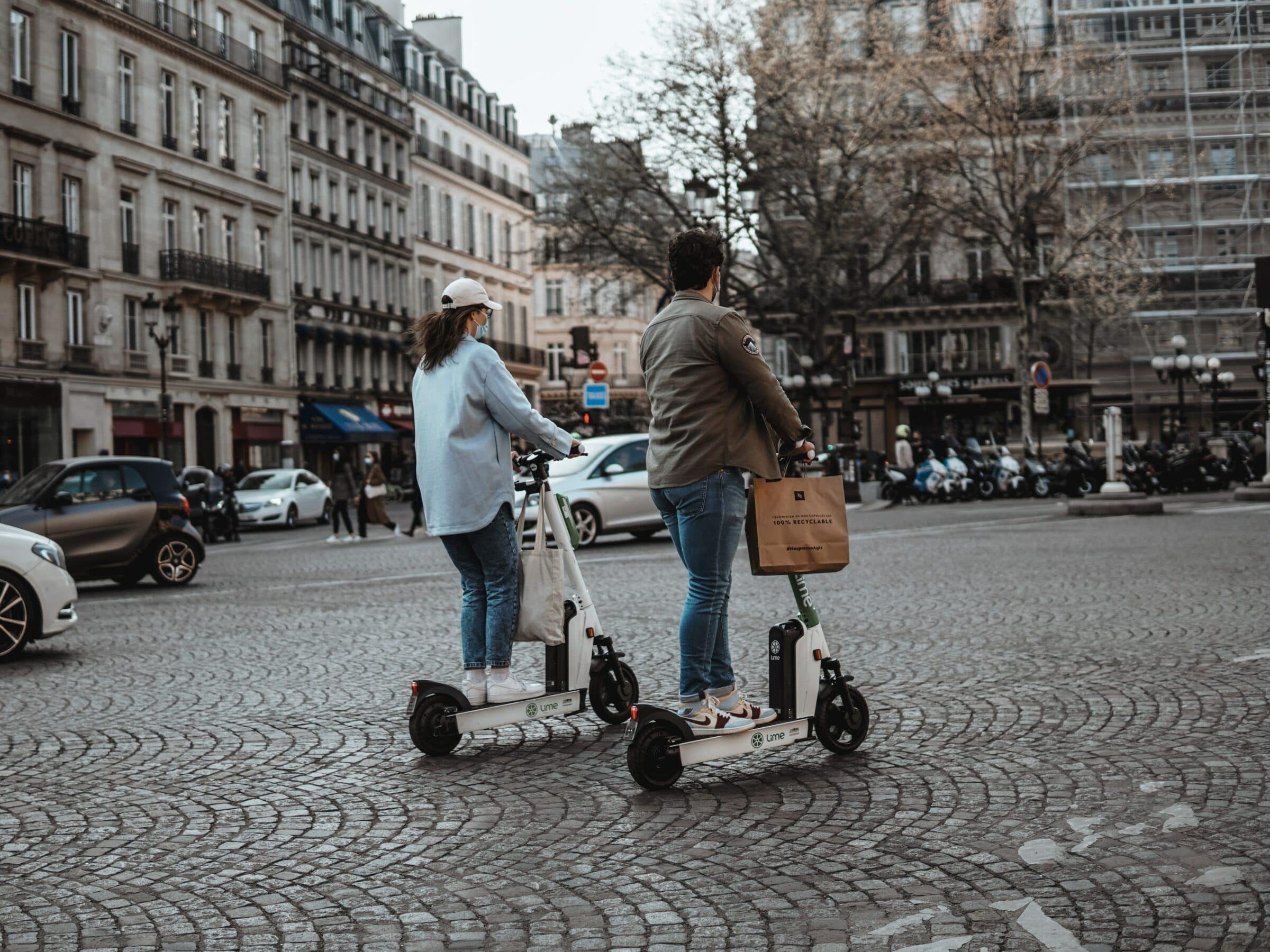micromobility - people using electric scooters